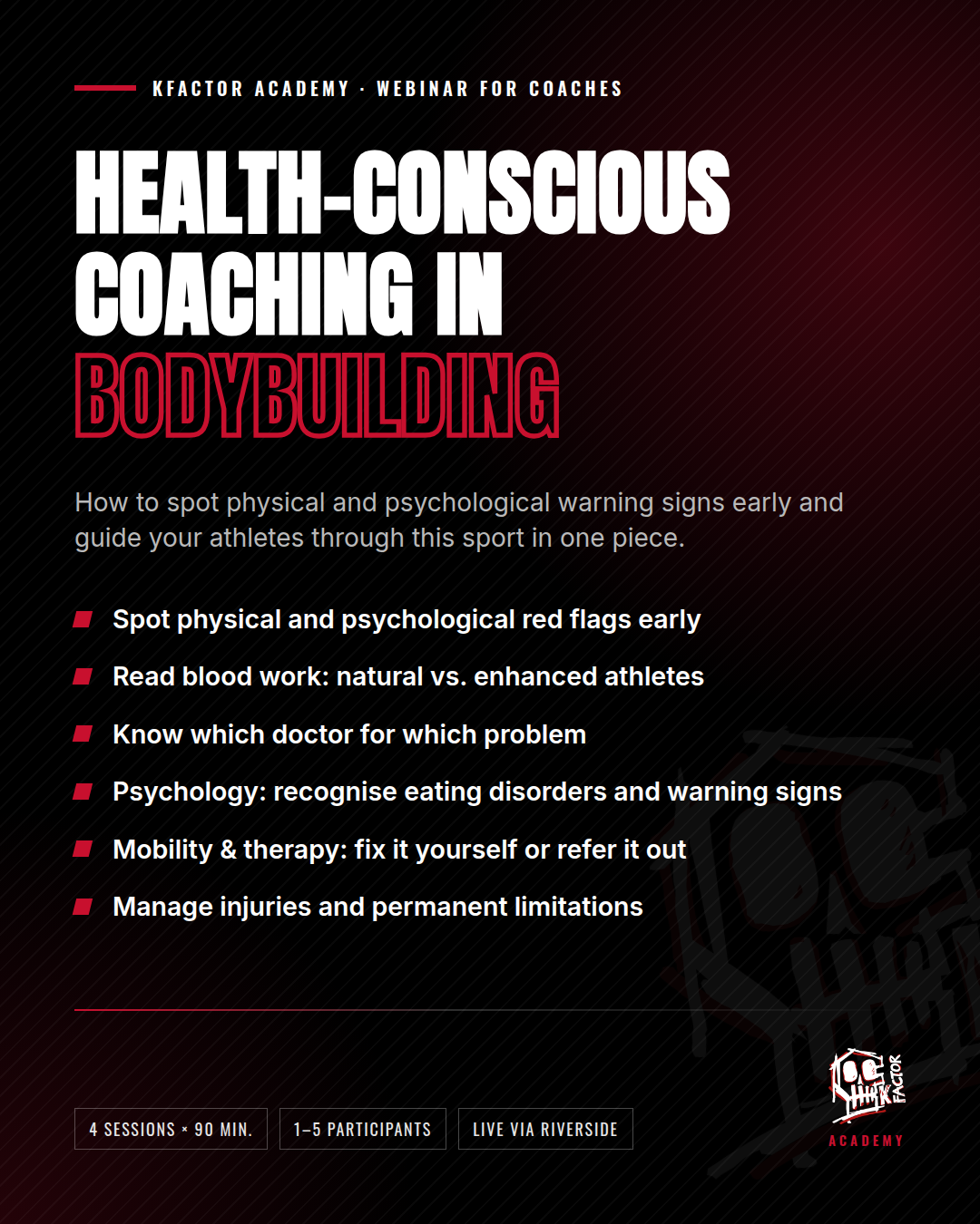 Gesundheitsbewusstes Coaching im Bodybuilding - Webinar